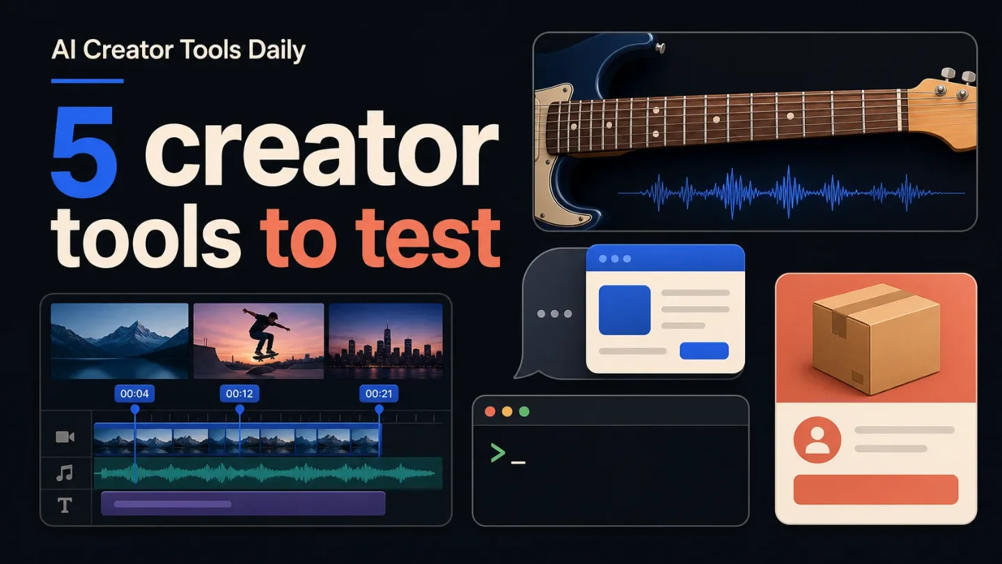 5 AI creator tools and platform updates to test now