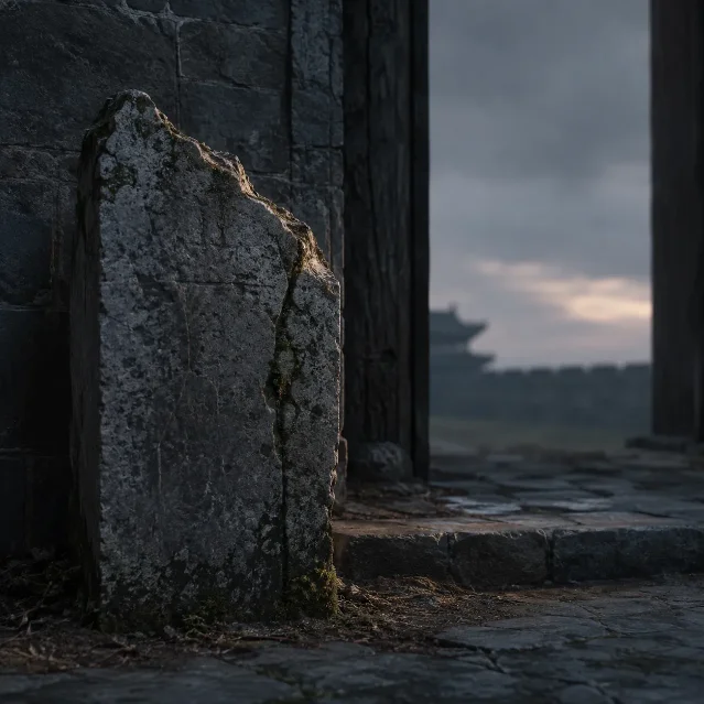 苔深断碑 · Moss over the Broken Stele