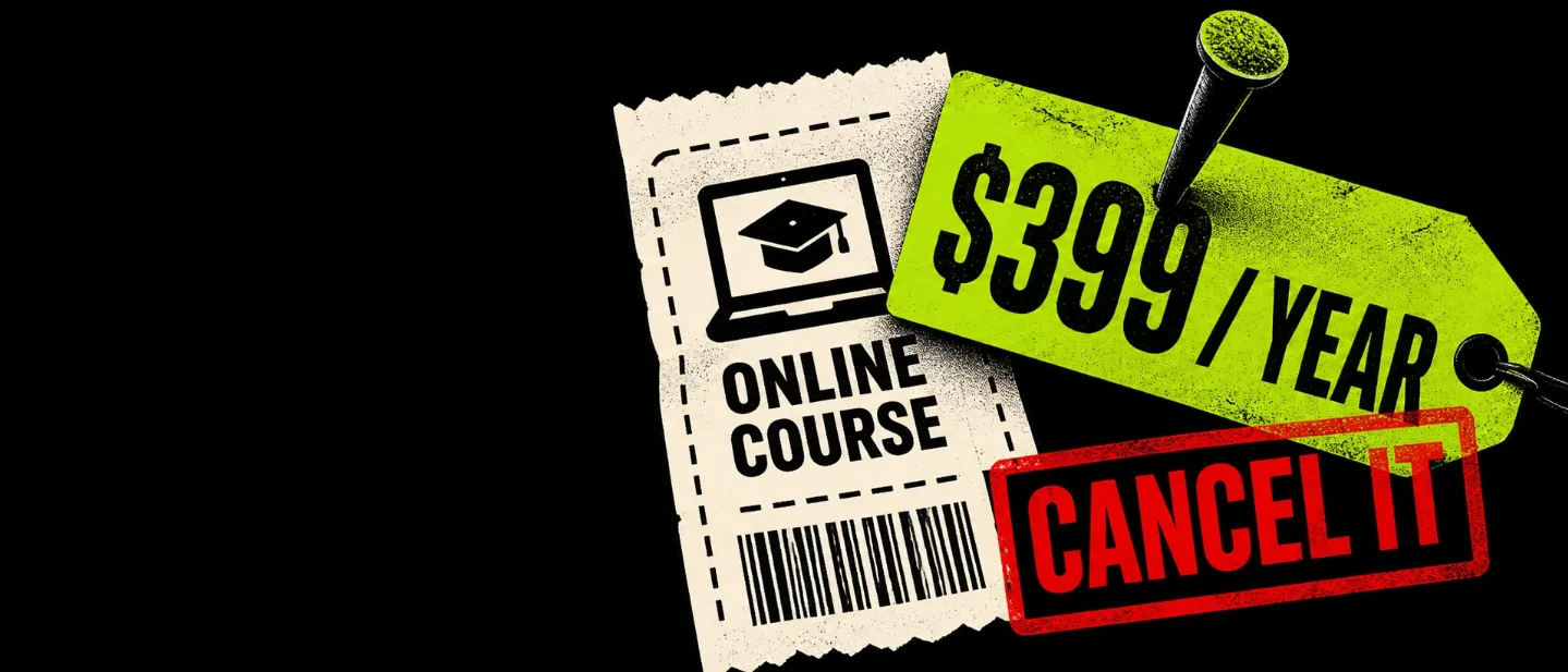 Online-course ghosts: kill the $13.99 monthly or $399 annual renewal