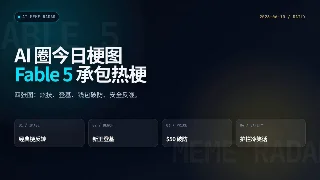 AI 圈今日梗图解说：Fable 5 承包热梗