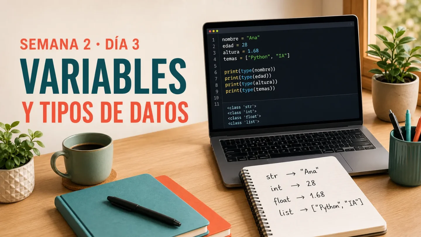 Semana 2 · Día 3: Variables y tipos de datos en Python