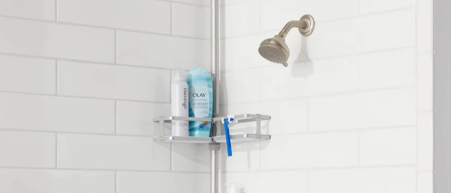 No-Drill Tension Pole Shower Caddy: Your Saturday Renter Project