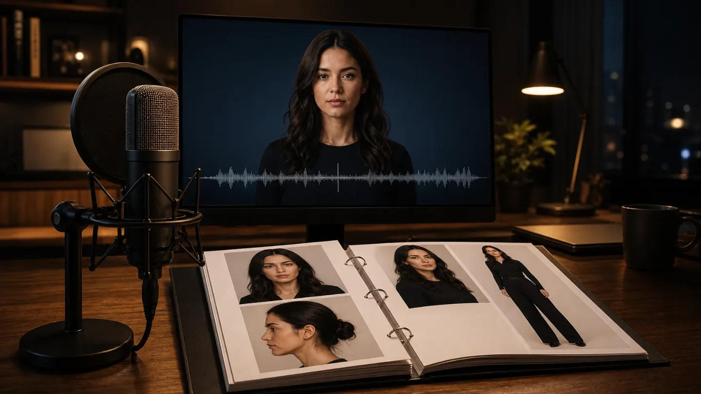 AI avatar radar: watermarked voice, reference-sheet identity