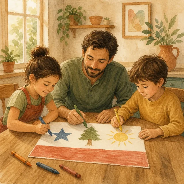 The five-minute family flag