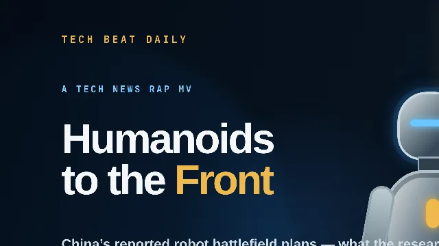 Humanoids to the Front: China’s Battlefield Robot Plans