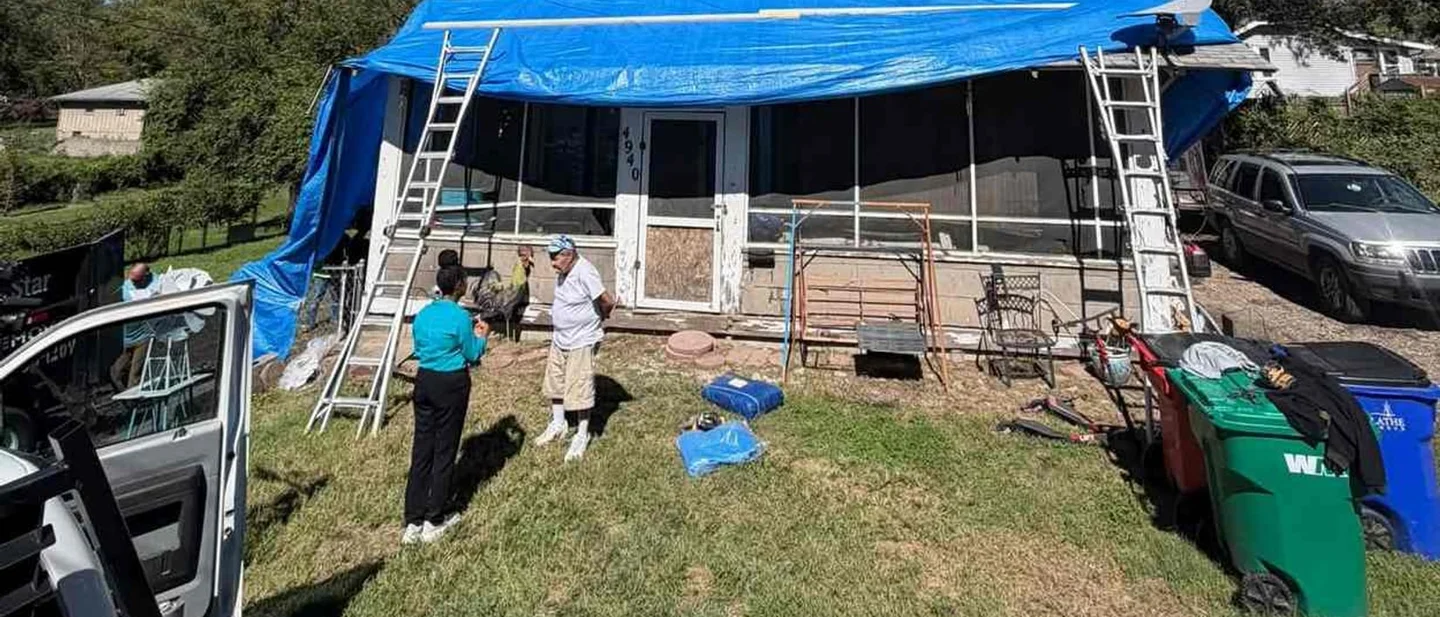 A stranger promised a tarp for a storm-damaged Kansas roof, and came back with lumber and a crew. In Kansas City, ten years of turning rejected produce into somebody's dinner.