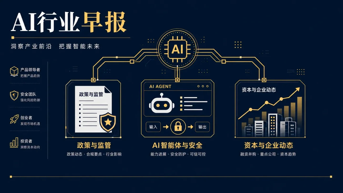 AI行业早报|AI+软件政策提速,智能体攻击面与国内资本同步扩张