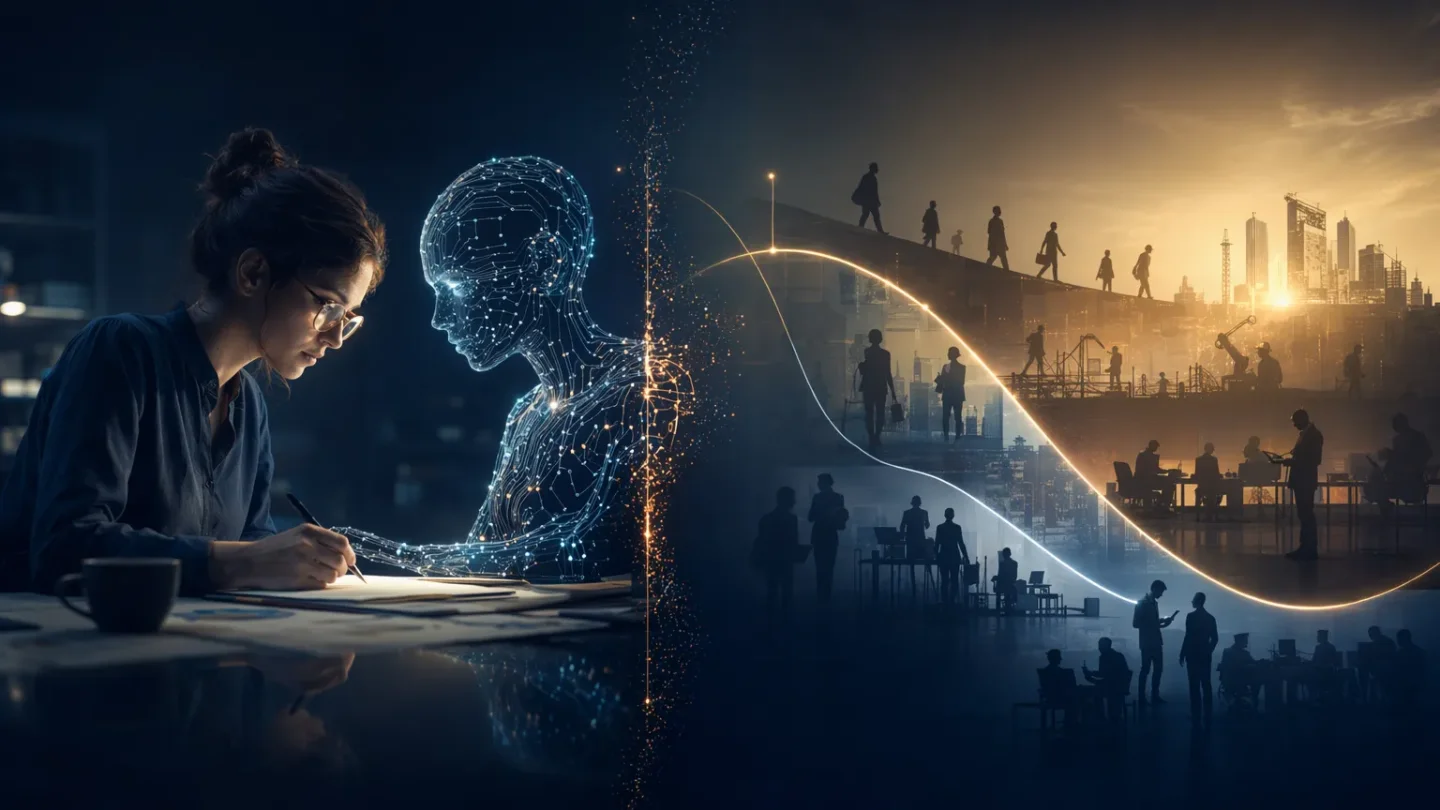 The AI jobs shock may begin as a quiet productivity J-curve