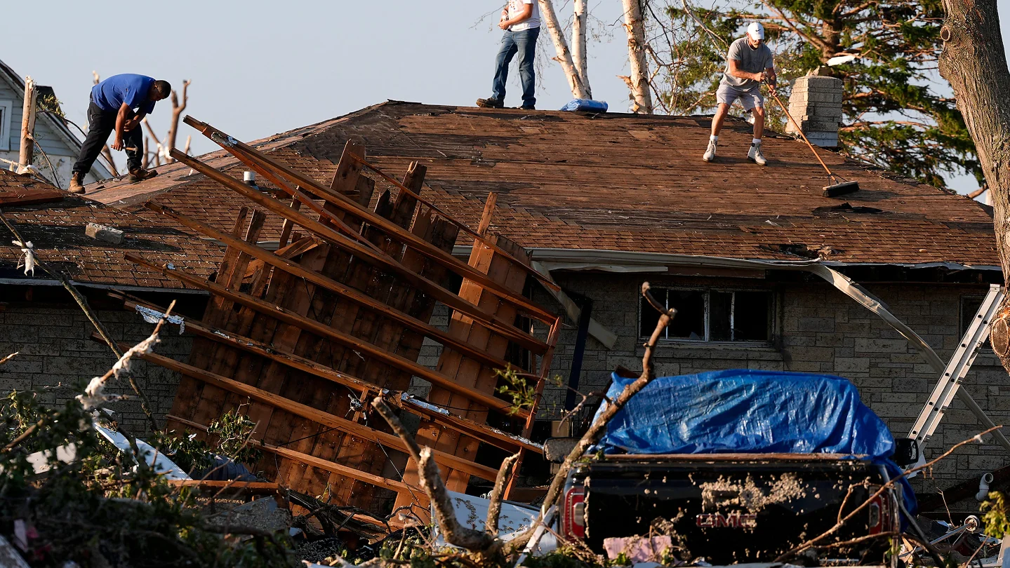 The relief boxes built for a neighborhood without power