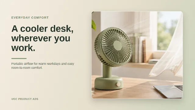 This Portable Rechargeable Desk Fan Makes Warm Desks More Comfortable