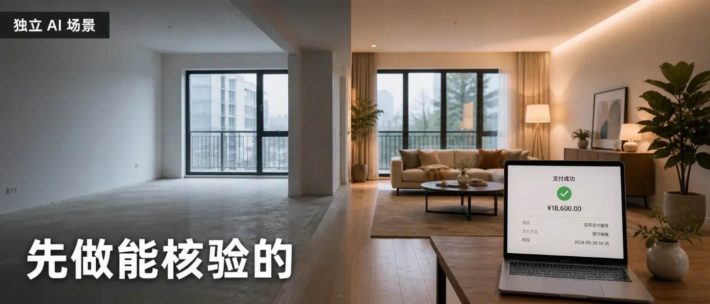 先做能核验的:AI 房产布置与职业照,两周内怎么卖