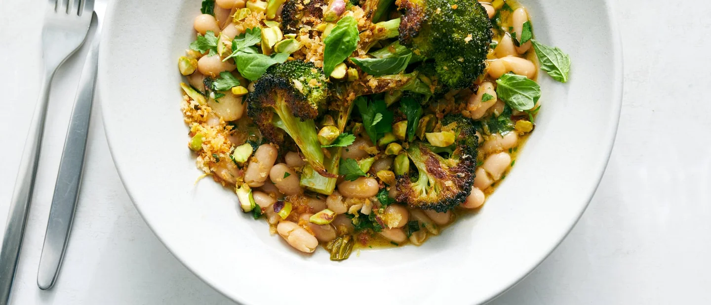 The week's pick: Roasted Broccoli With Beans and Crispy Bread Crumbs, a 35-minute restaurant dish with 209 five-star ratings