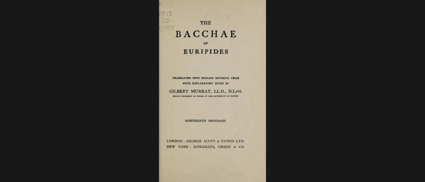“To show me in men's sight Manifest God”: Euripides stages divinity in The Bacchae