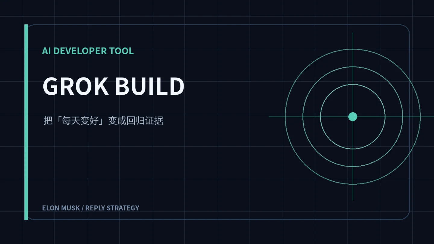 Elon 说 Grok Build「gets better every day」:可以回,但要追问可见变化
