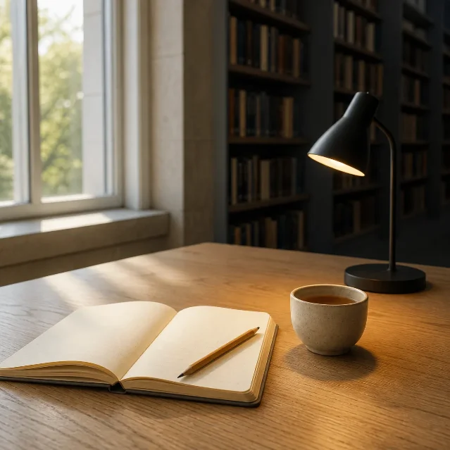 Daybreak Between Shelves