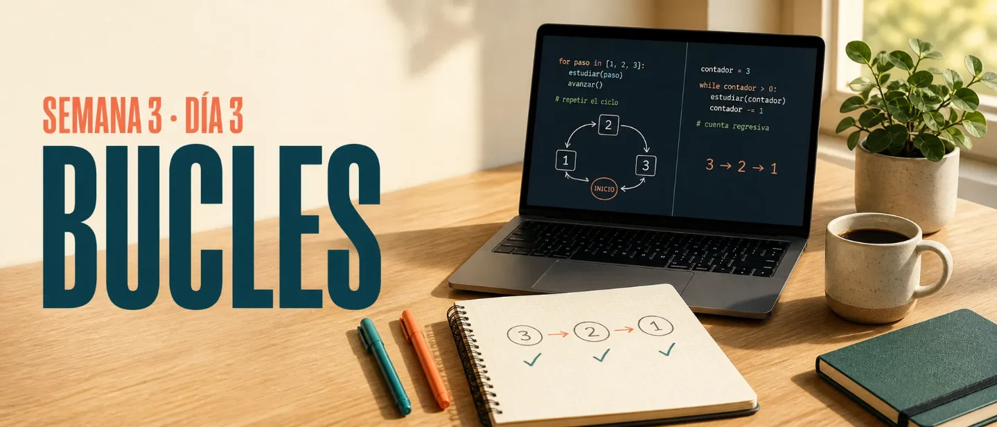 Semana 3 · Día 3: Bucles for y while en Python
