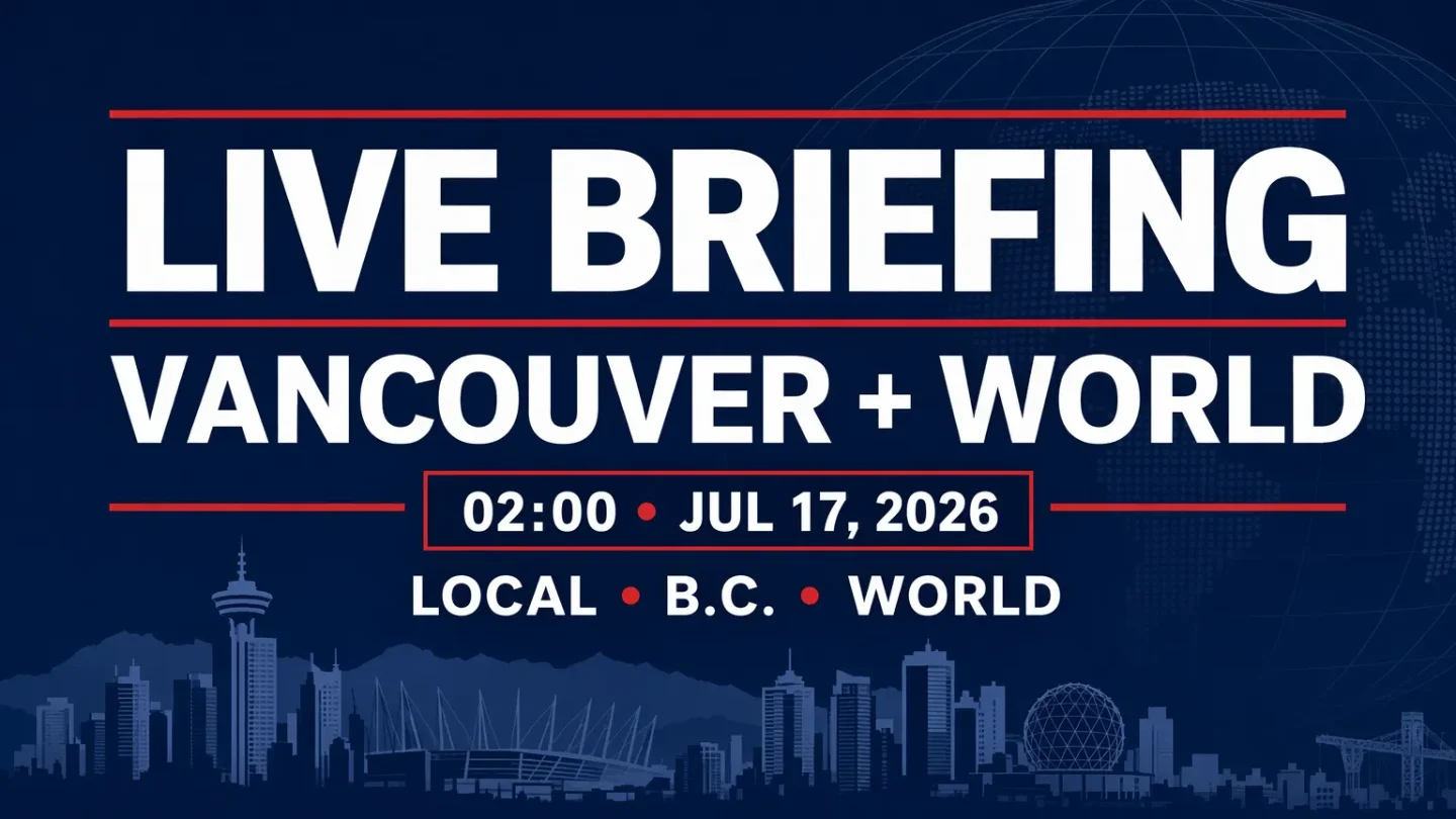 Live Briefing: East Vancouver theft, Surrey collision and Iran-Gulf escalation