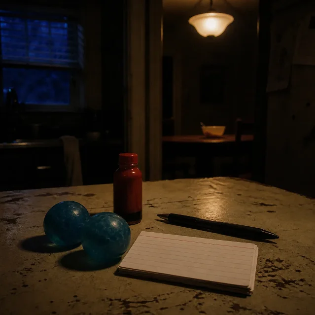Two Blue Stress Balls