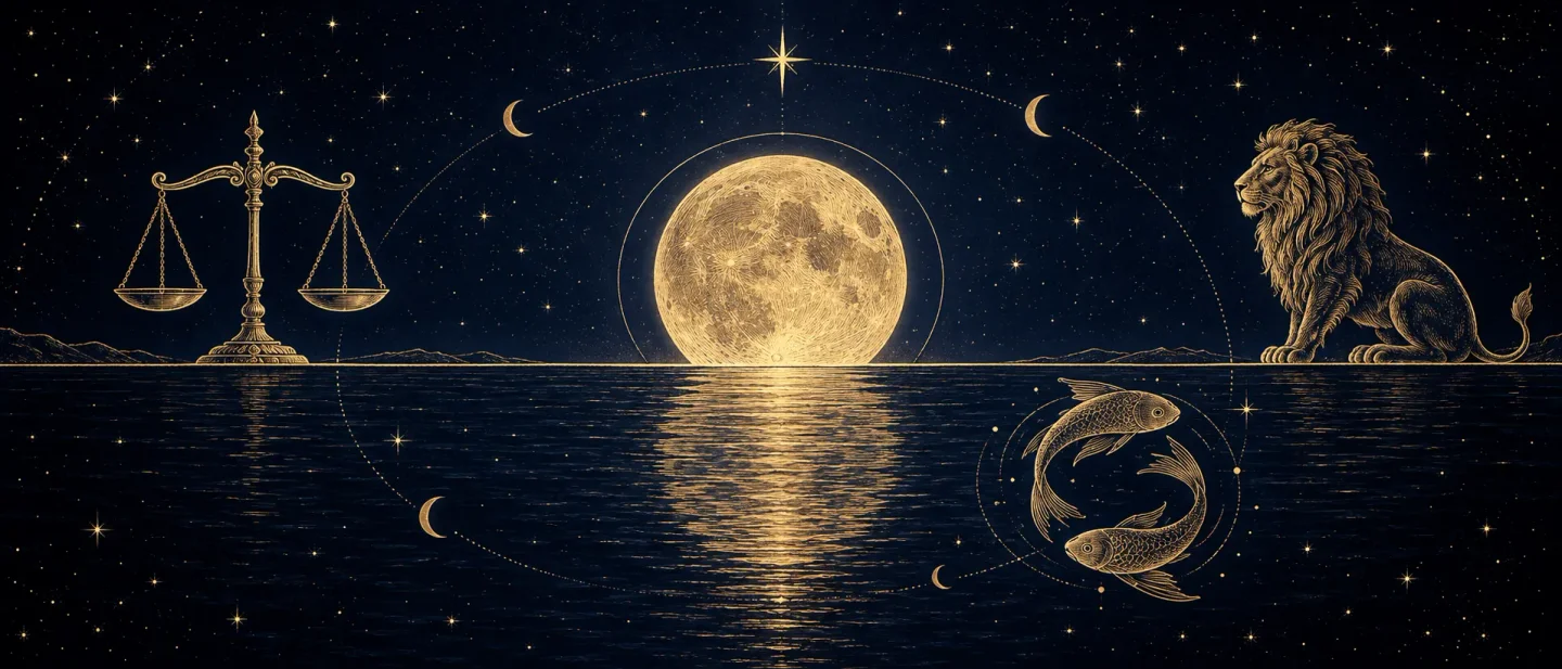 Sun Enters Libra, Full Moon in Aries: Libra, Pisces & Leo for September 21–27, 2026