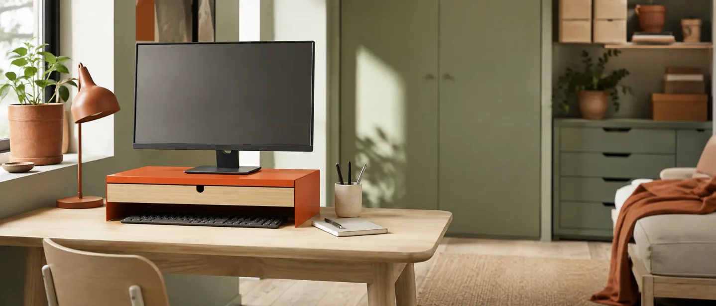 Five IKEA New-label finds for small apartments: a desk riser, rolling storage, and more
