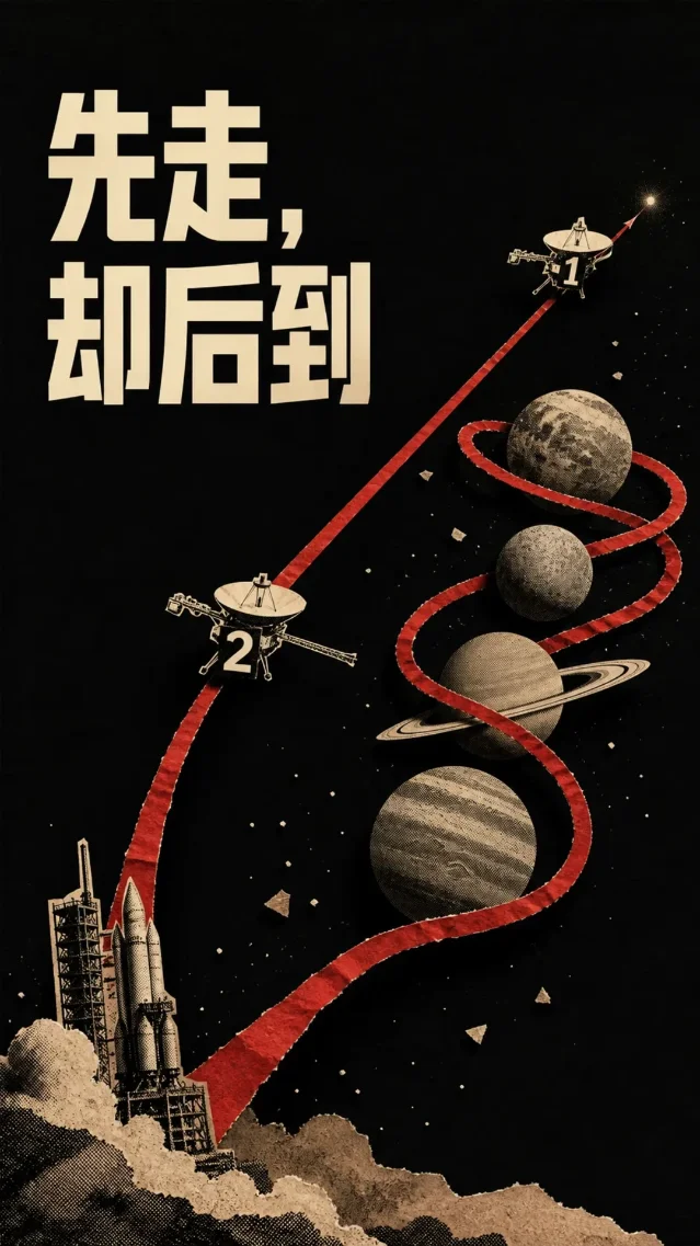 旅行者2号为何比1号先发射却后抵达