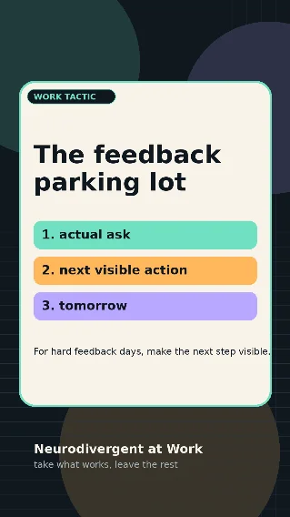The feedback parking lot