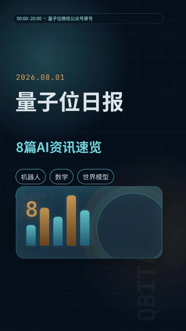 量子位日报｜8月1日8篇AI资讯速览