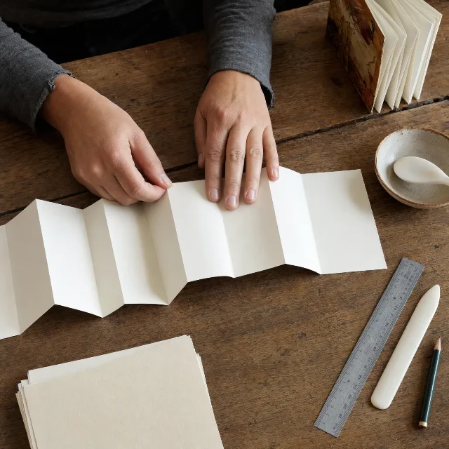 Make a one-sheet accordion book: a calm first folding session