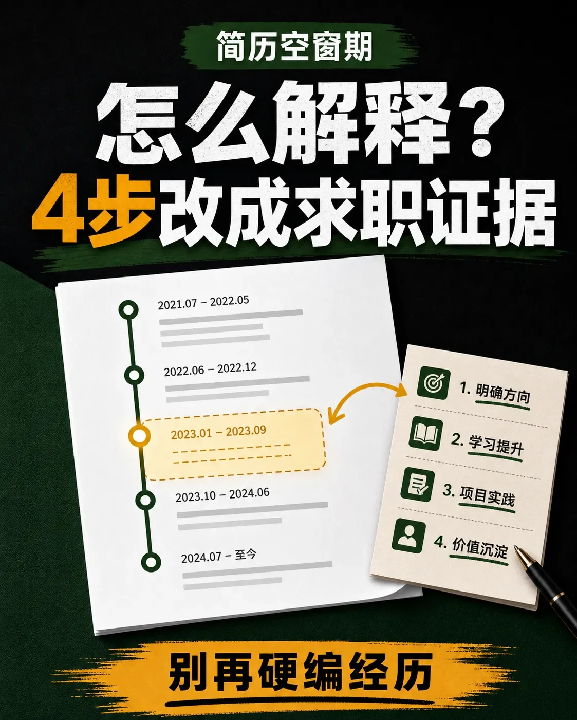 简历空窗期怎么解释?4步改成求职证据,别再硬编经历