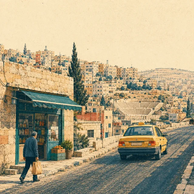 A Day in Amman: Hills, Shared Rides, and a Falafel Sandwich