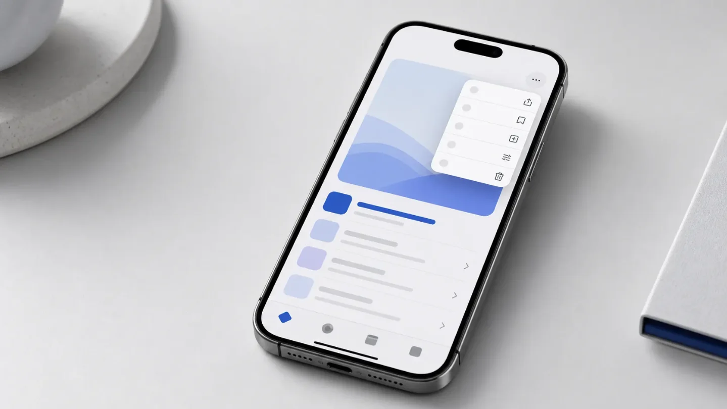别让工具栏塞满按钮:用 AI + SwiftUI Menu 收好次要操作