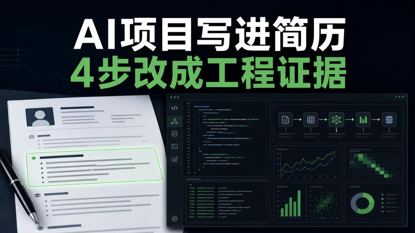 AI项目写进简历总像在堆模型名?4步改成能扛追问的工程证据