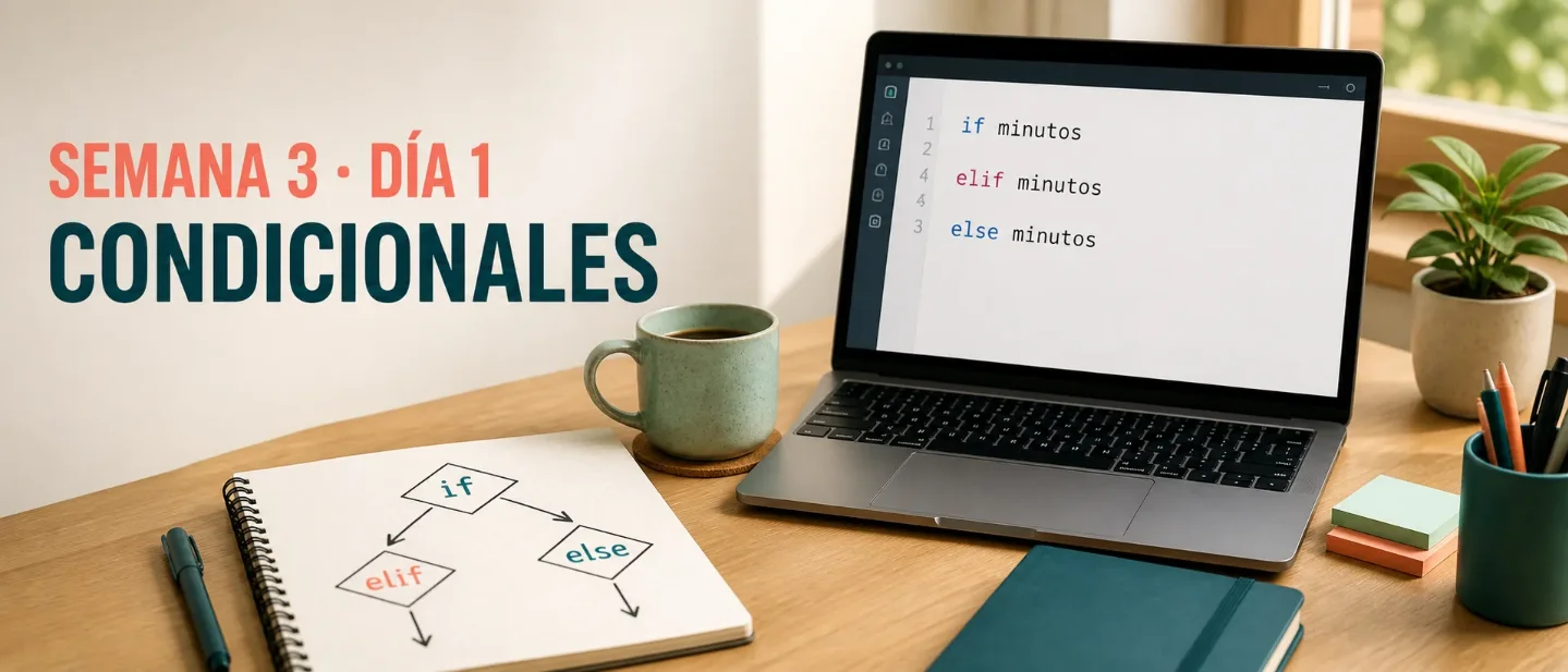 Semana 3 · Día 1: Condicionales if, elif y else en Python