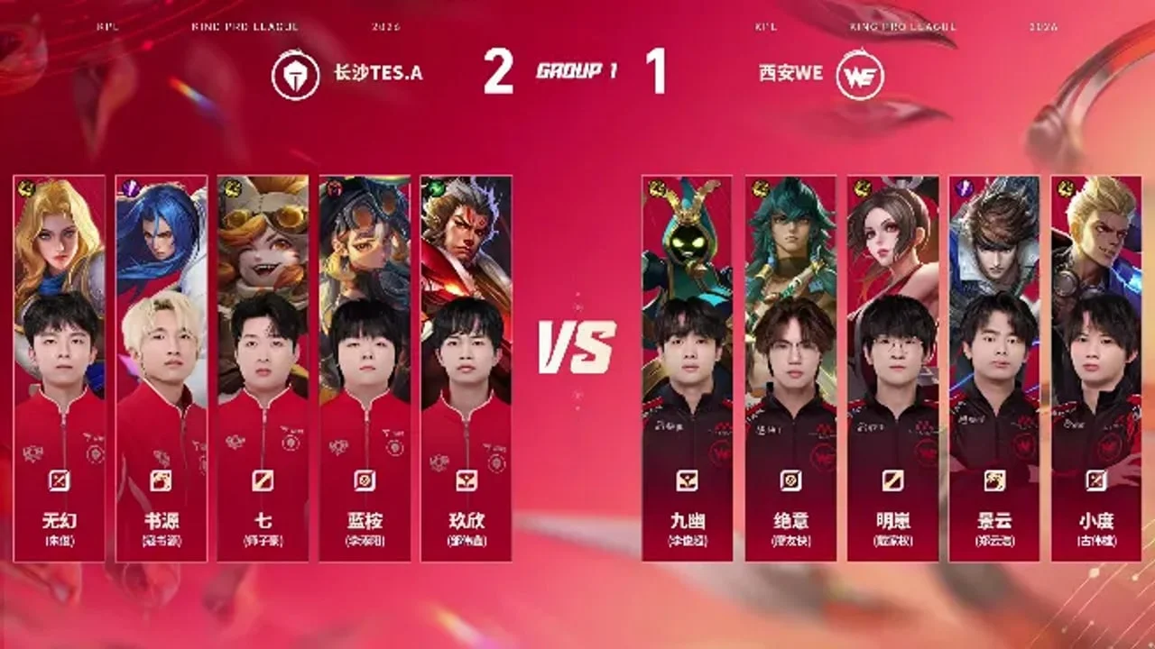 2026KPL夏季赛战报:TES.A 3:1 西安WE,破三高翻盘后连下三局