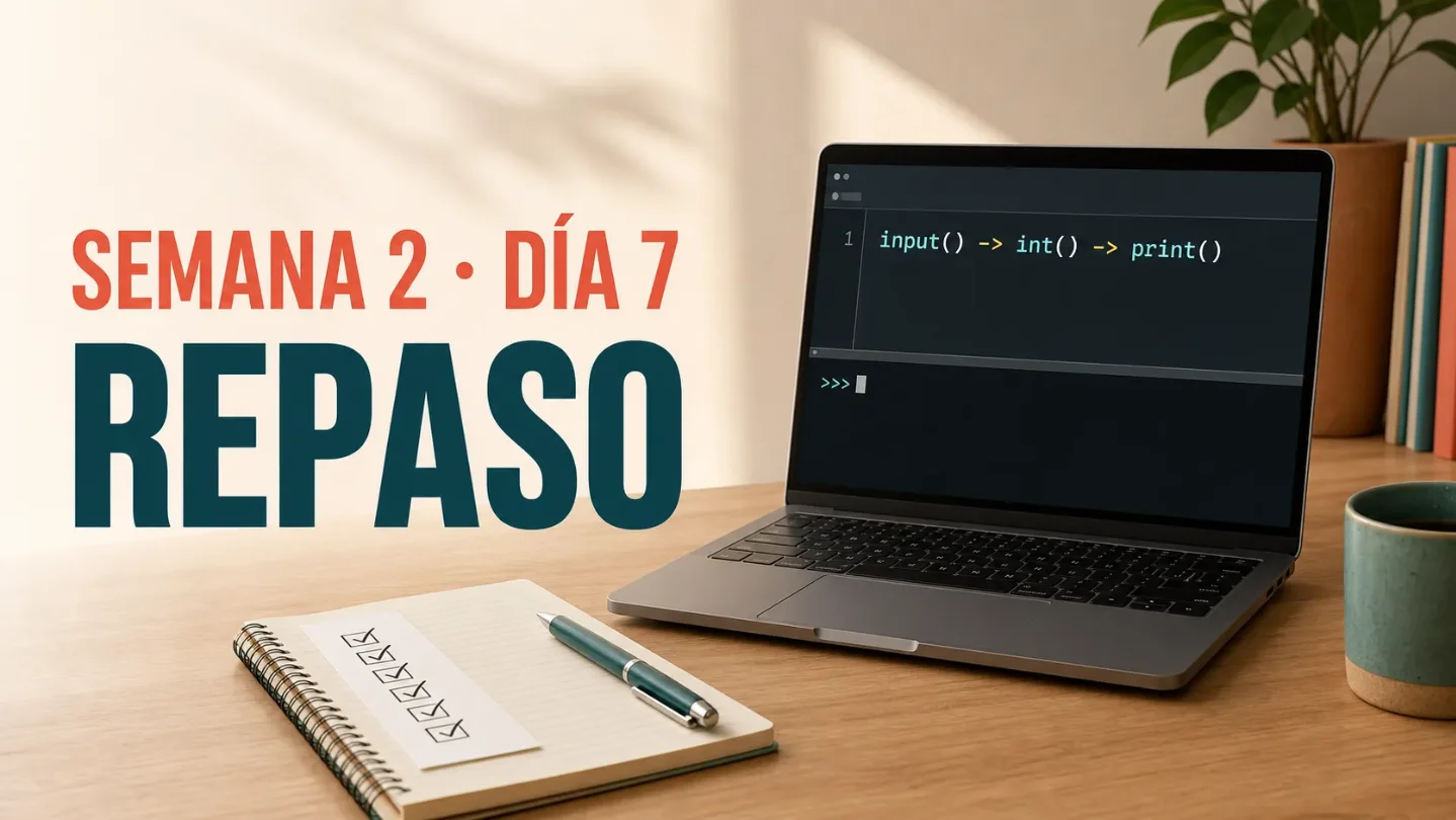 Semana 2 · Día 7: Repaso de Python con mini-quiz y corrección de errores