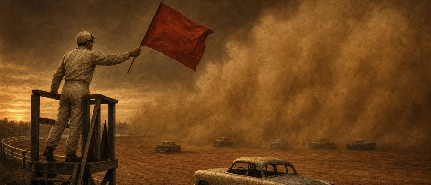 The NASCAR race Lee Petty stopped with a red flag