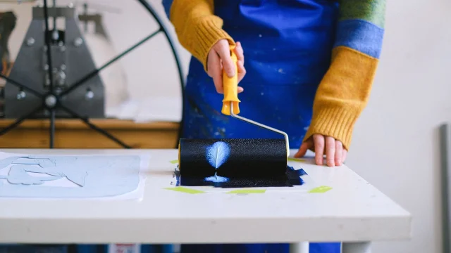 Foam-Plate Block Printing: A First Brayer Session