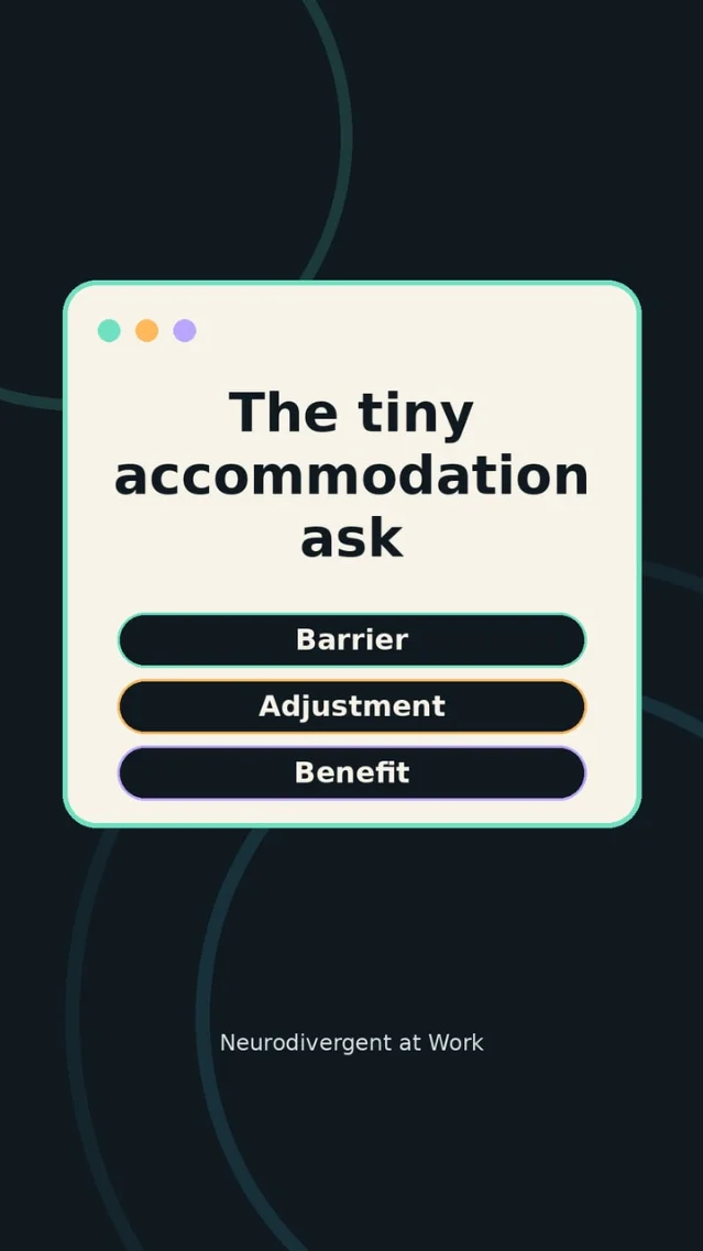 The tiny accommodation ask