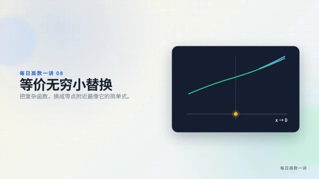 每日高数一讲 08｜等价无穷小替换：什么时候能直接换？