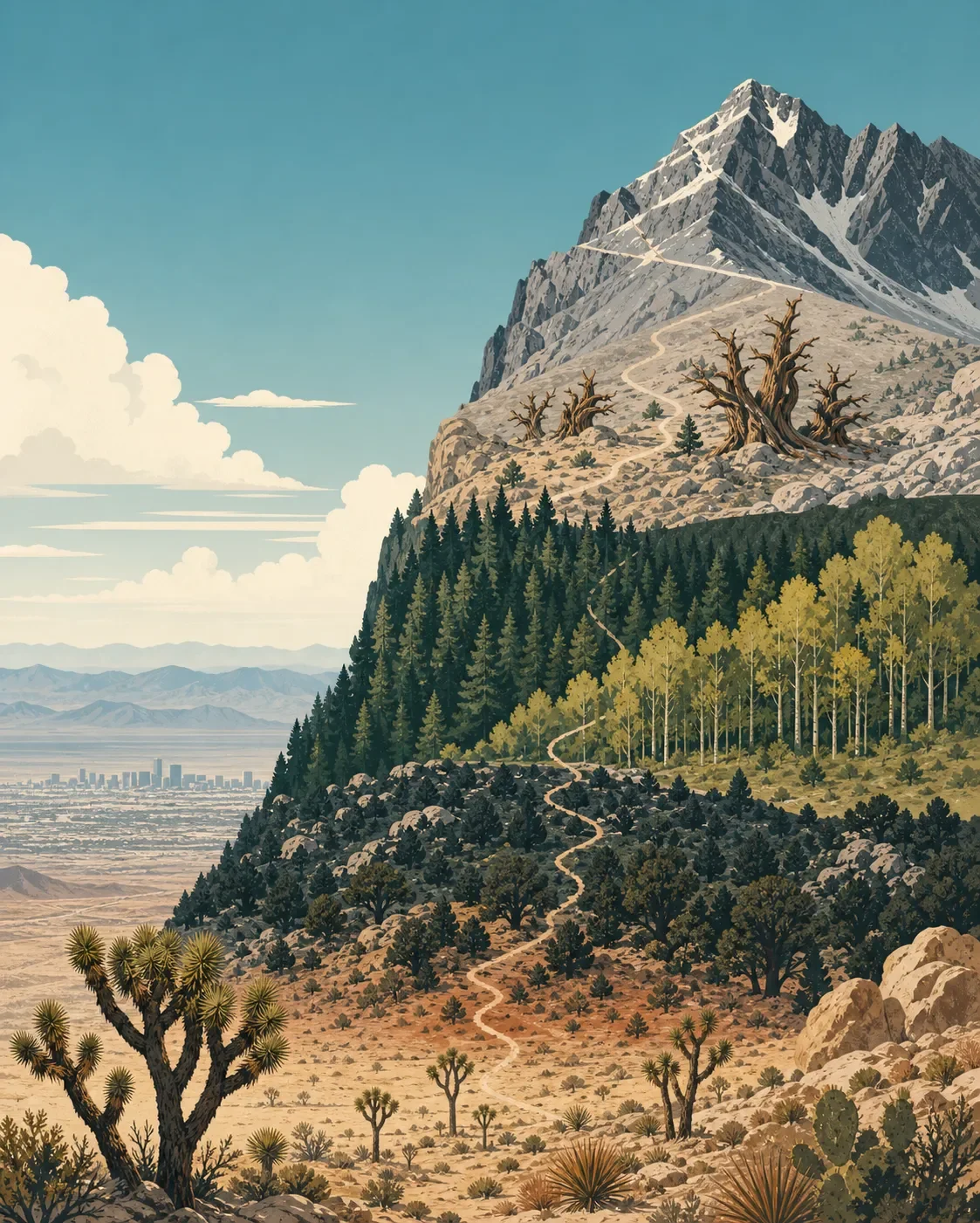 Mount Charleston field guide: desert sky island, bristlecones, and the South Loop
