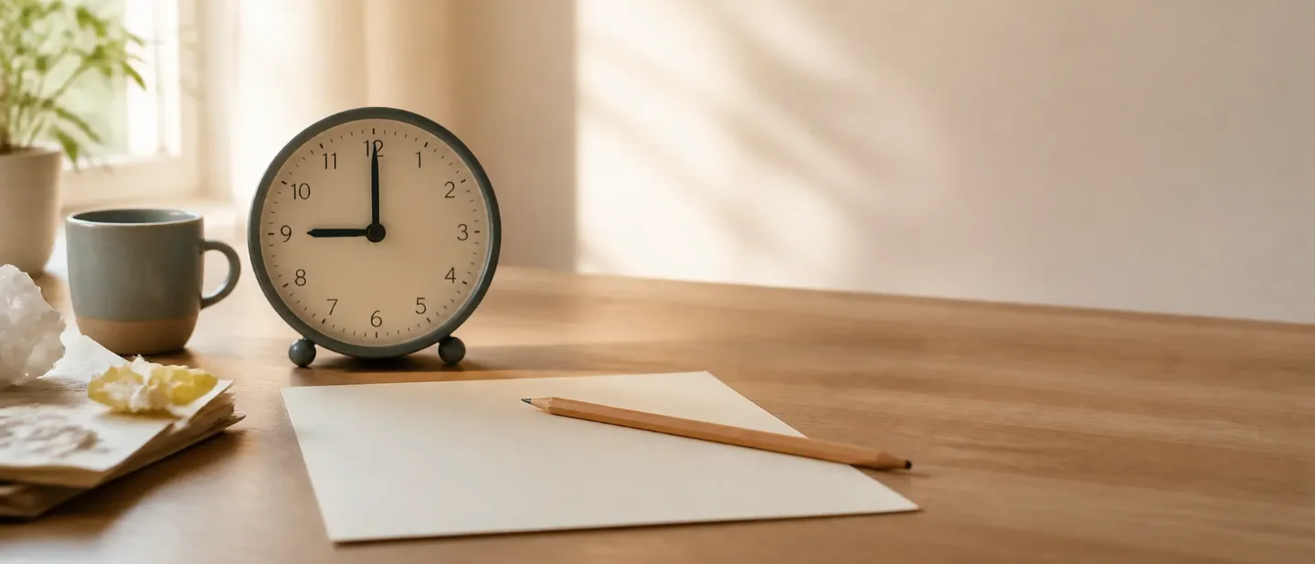 Use the next hour, not the perfect morning