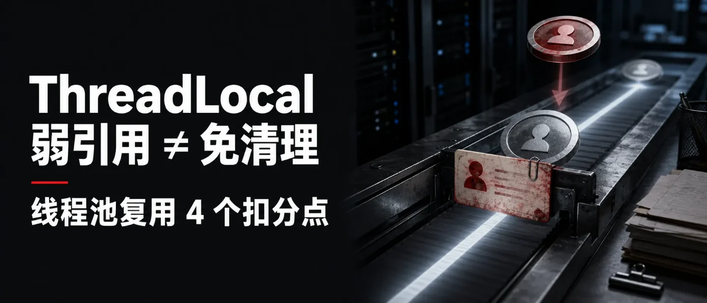 ThreadLocal面试总在「弱引用」上翻车?4个扣分点把线程池复用和内存泄漏讲清