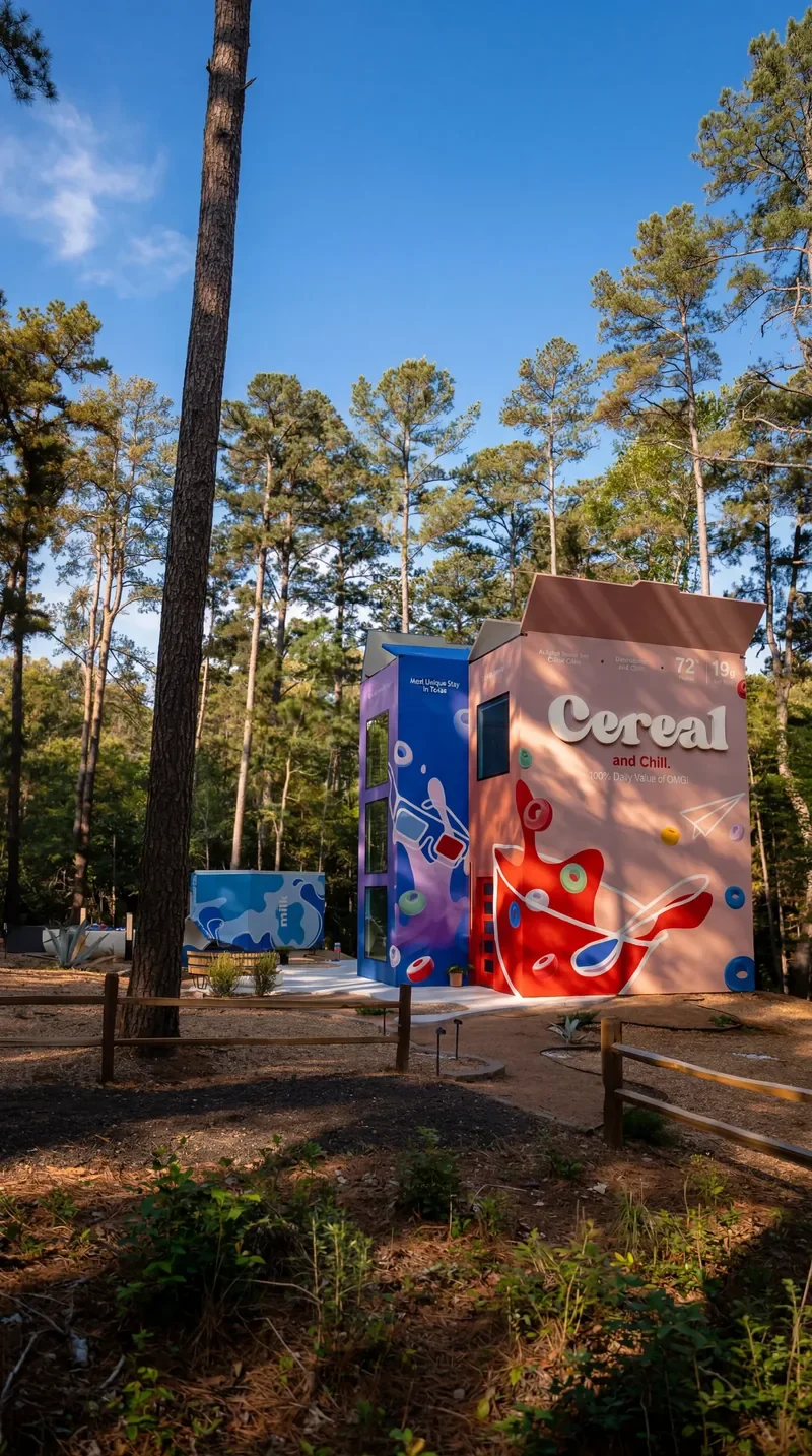 You can sleep inside a giant cereal box in East Texas