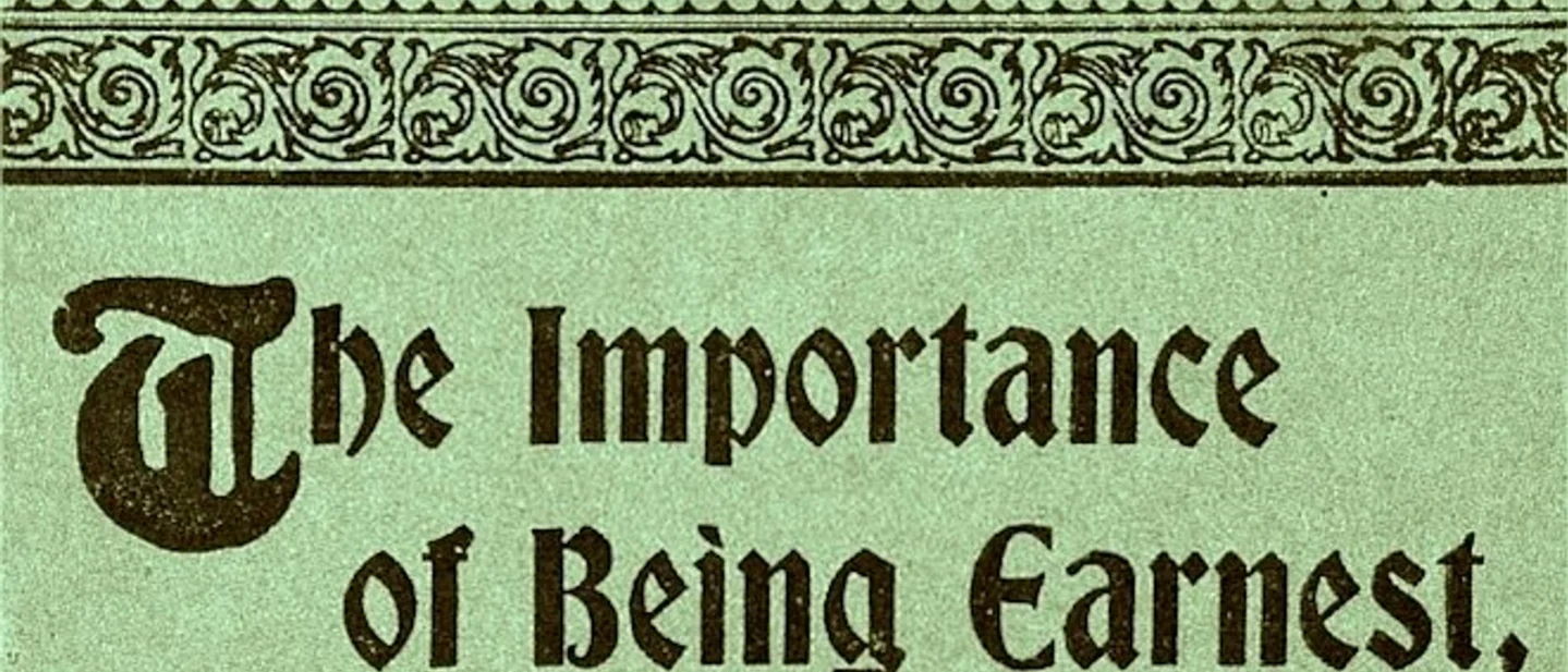 "The science of Life": Wilde makes morality edible