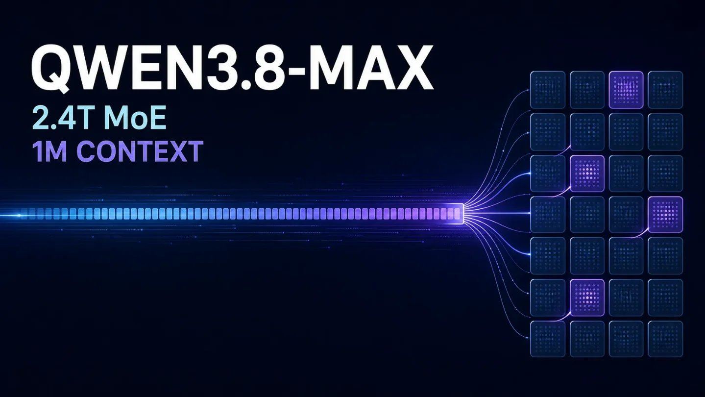 Qwen3.8-Max goes GA with 2.4T parameters, 1M context, and weights promised next week