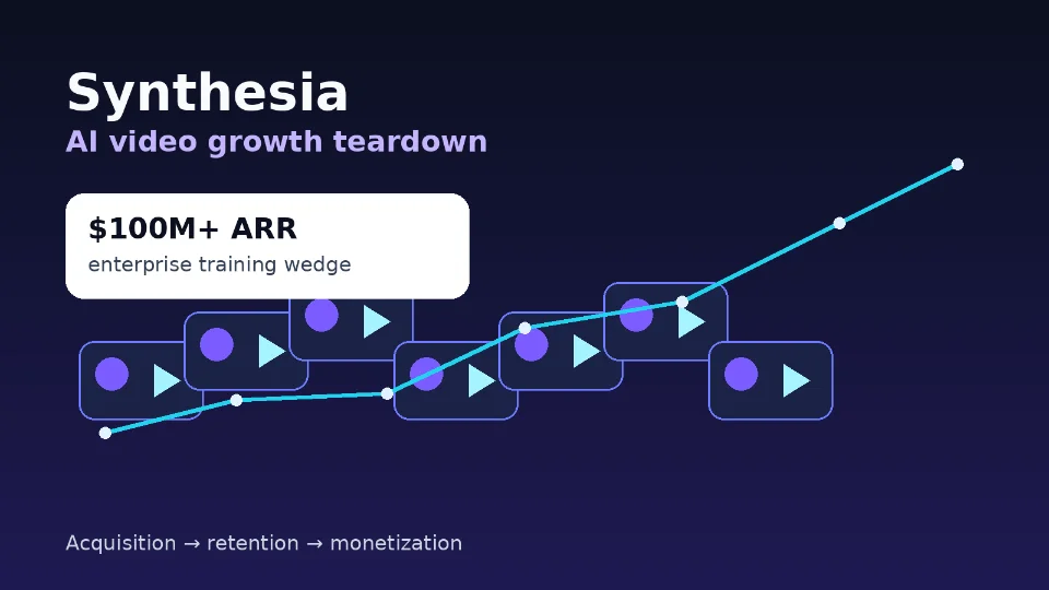 Synthesia's growth playbook: $100M ARR, 90% of Fortune 100, and the training wedge inside AI video