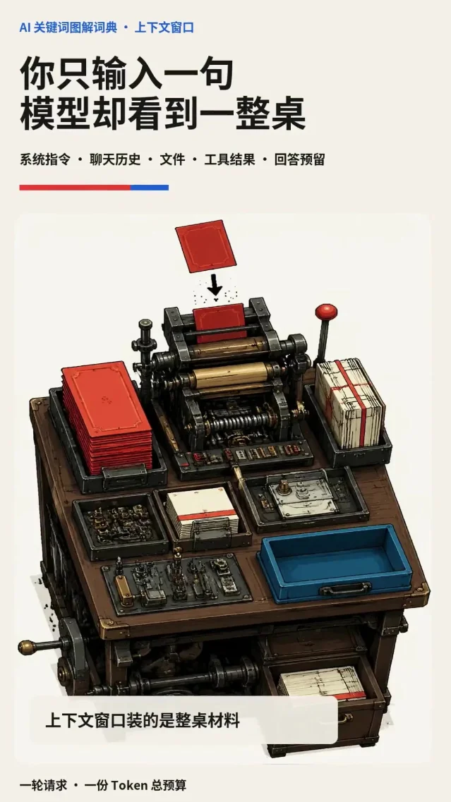 上下文窗口是什么：AI 的工作台为什么会装满