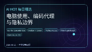 AI HOT 每日精选：电脑使用、编码代理与隐私边界