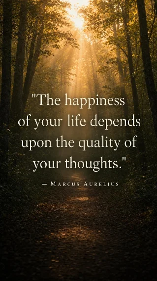 The quality of your thoughts — Marcus Aurelius