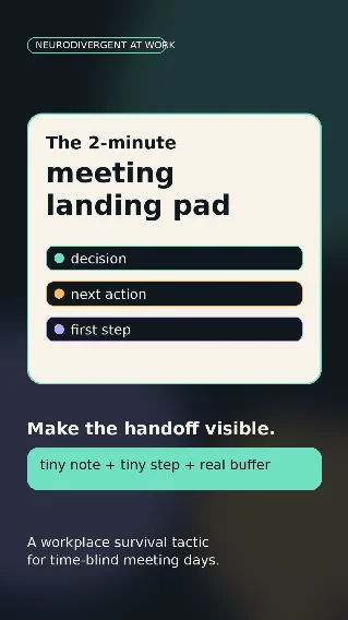 The 2-minute meeting landing pad